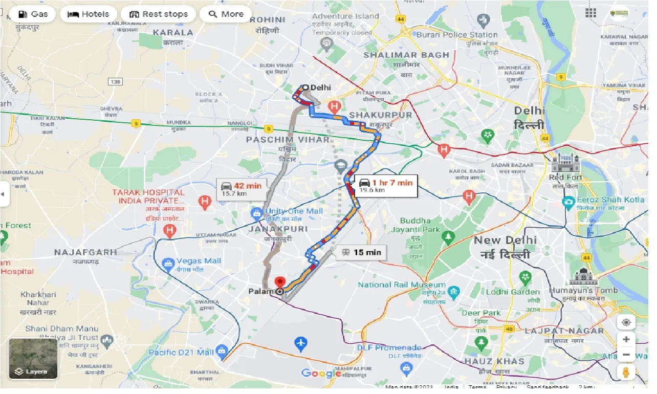 delhi-to-palam-round-trip