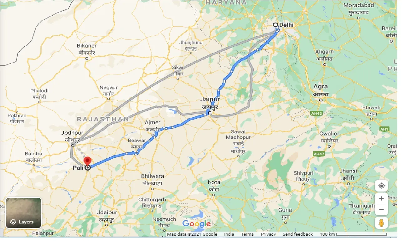 delhi-to-pali-one-way