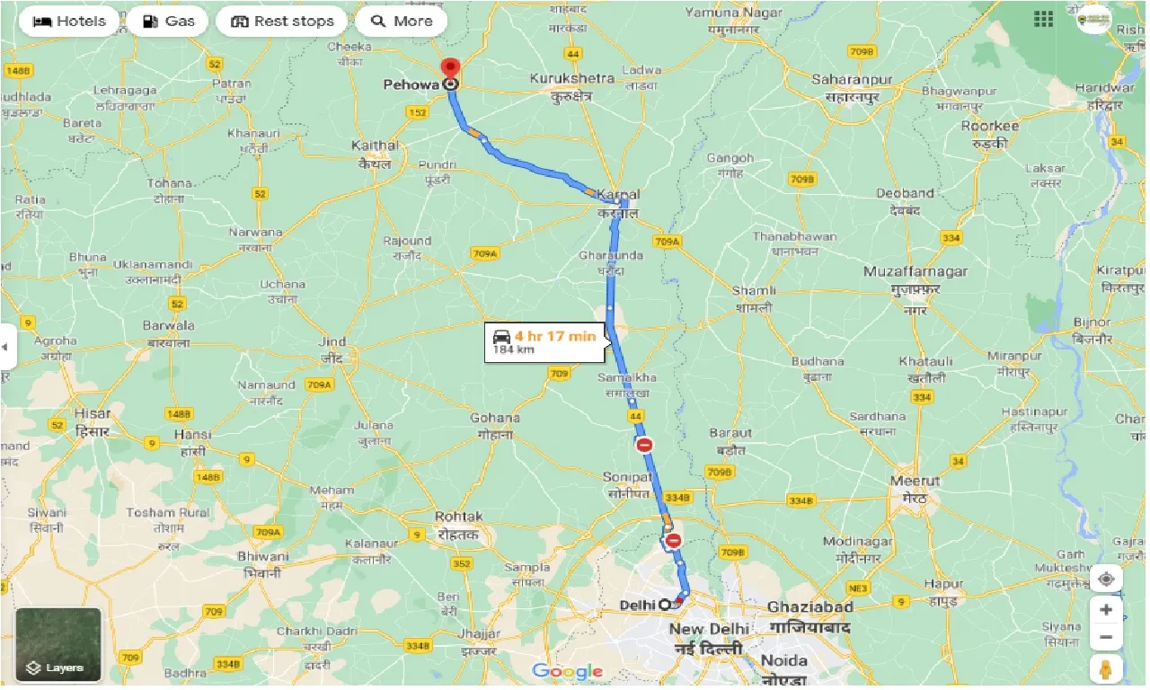 delhi-to-pehowa-round-trip