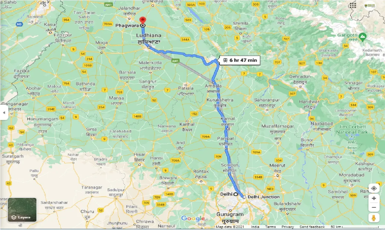delhi-to-phagwara-round-trip