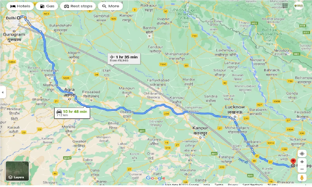 delhi-to-pratapgarh-round-trip