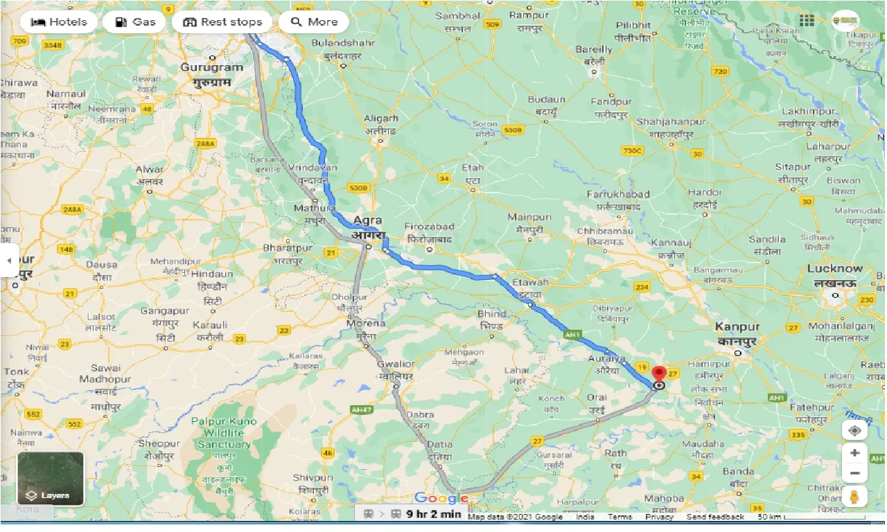 delhi-to-pukhrayan-round-trip