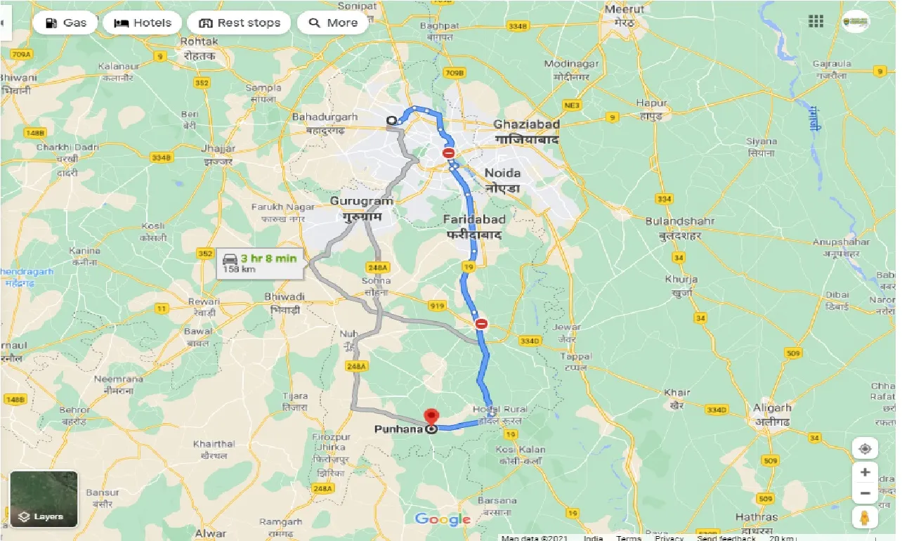 delhi-to-punhana-one-way