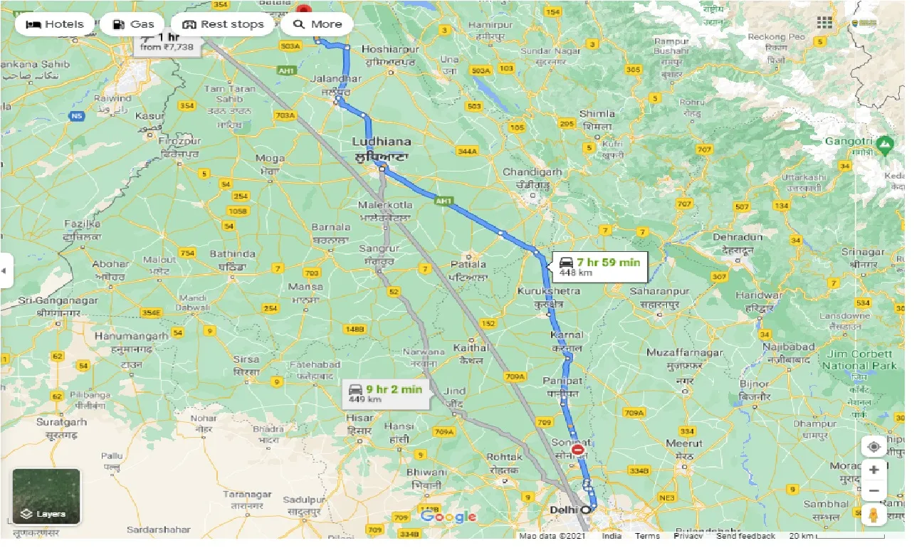 delhi-to-qadian-one-way