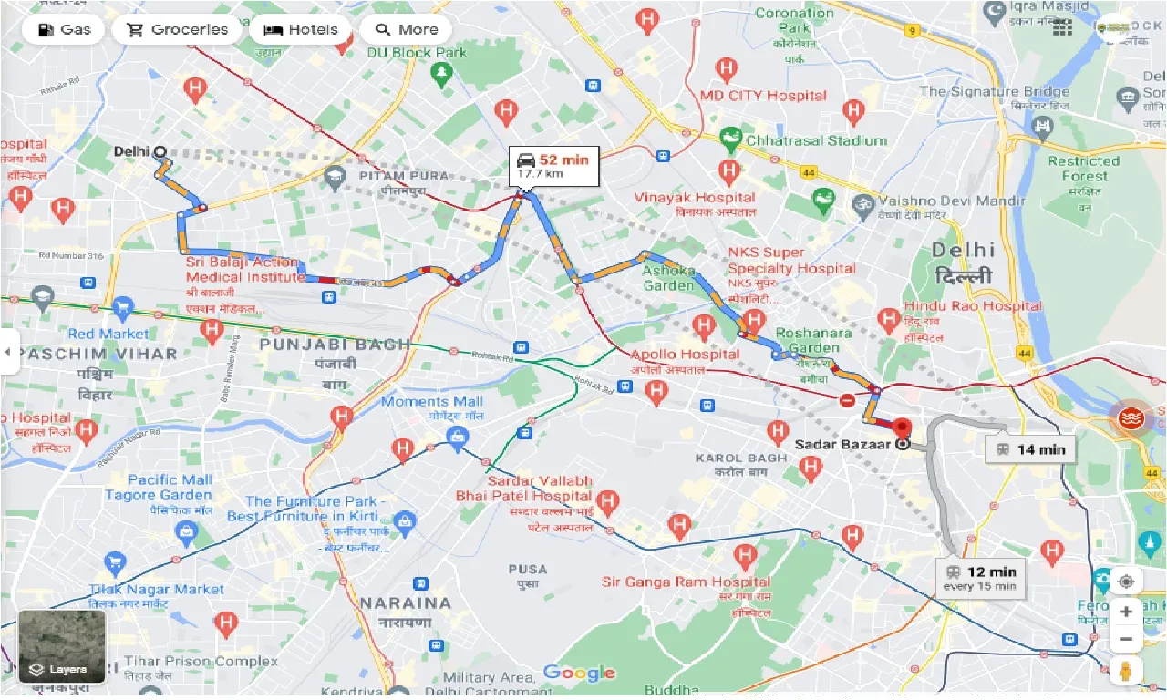 delhi-to-sadar-bazaar-one-way