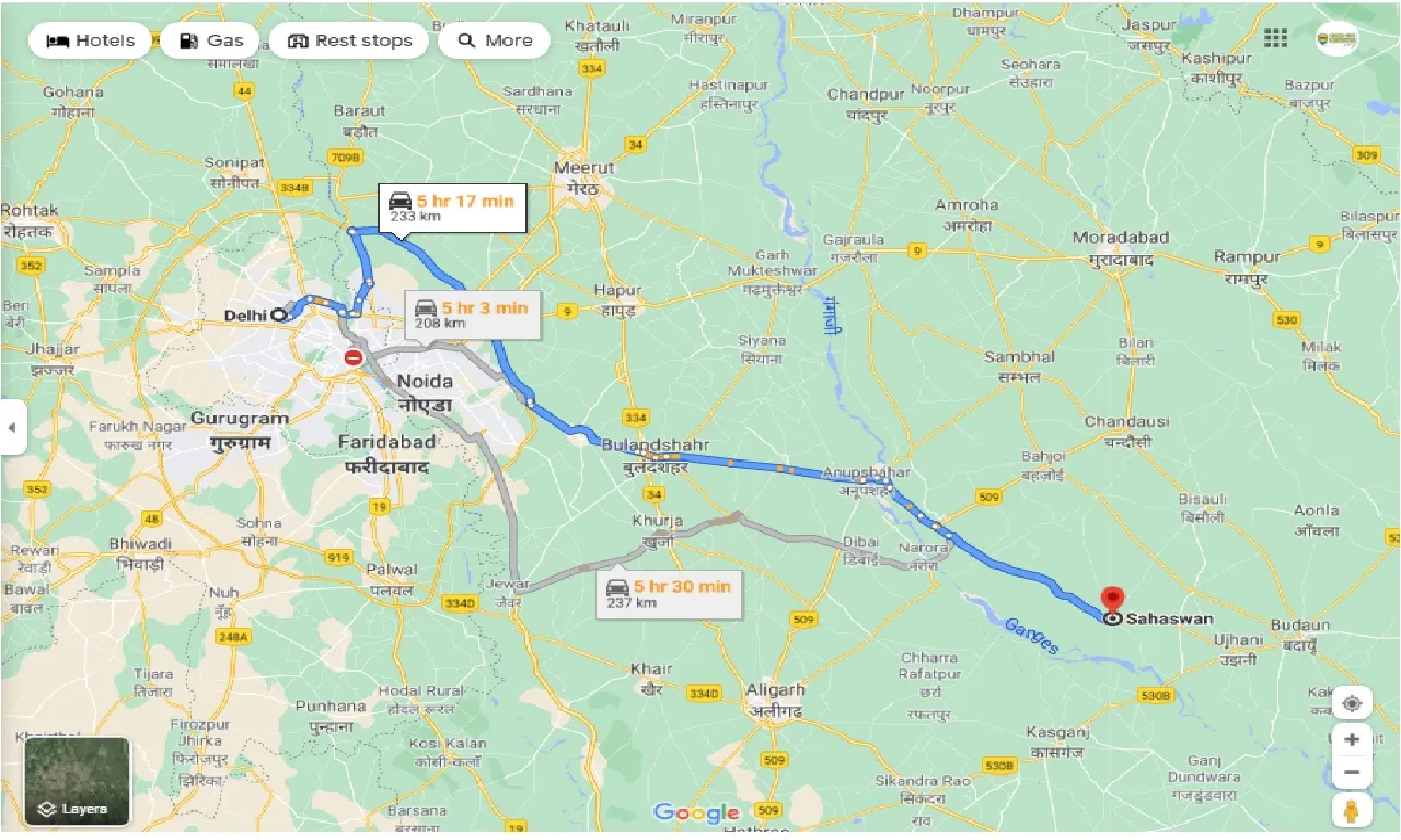 delhi-to-sahaswan-one-way
