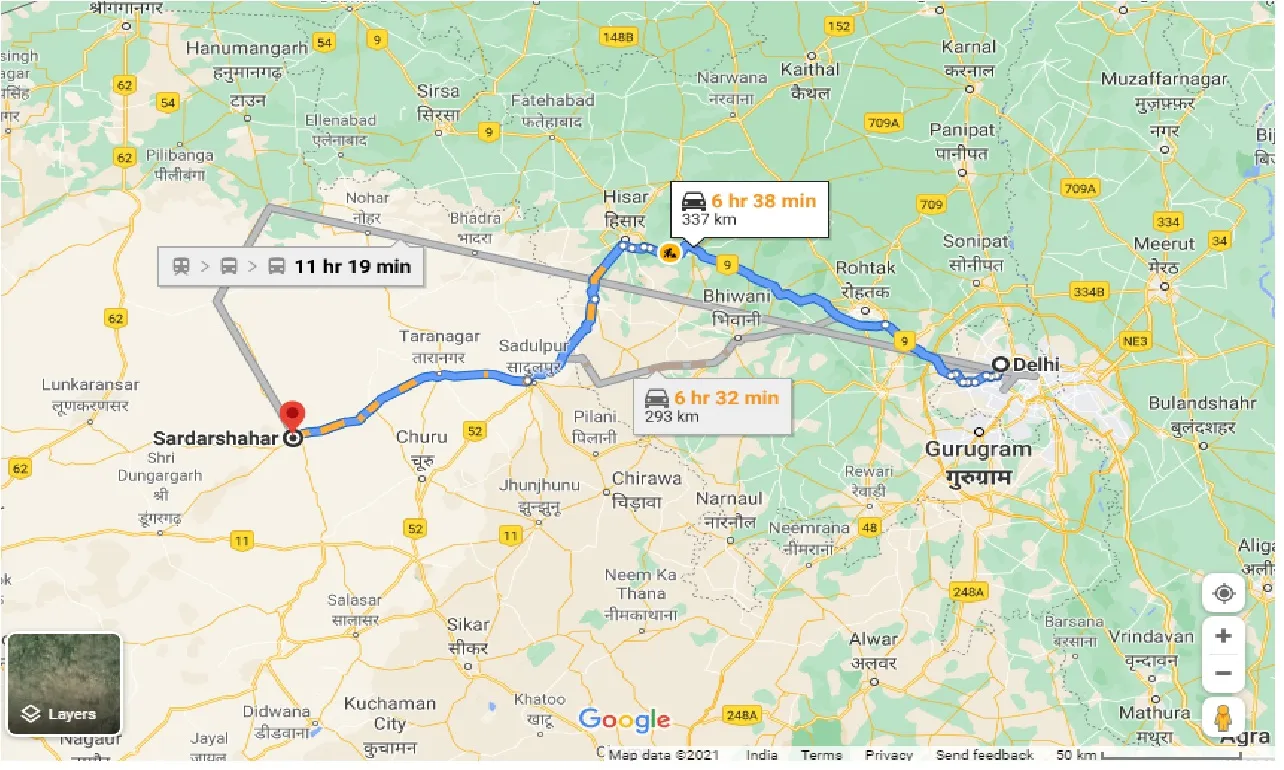 delhi-to-sardarshahar-taxi
