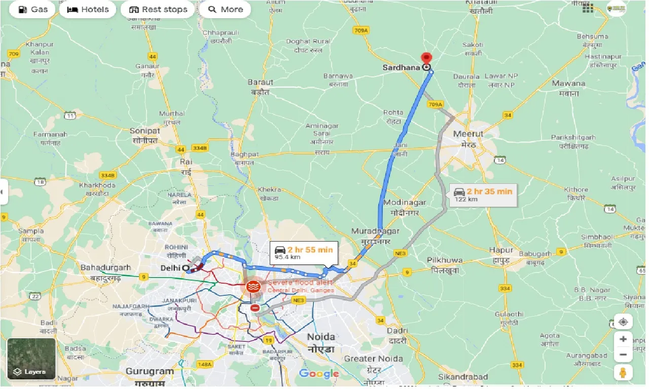 delhi-to-sardhana-round-trip