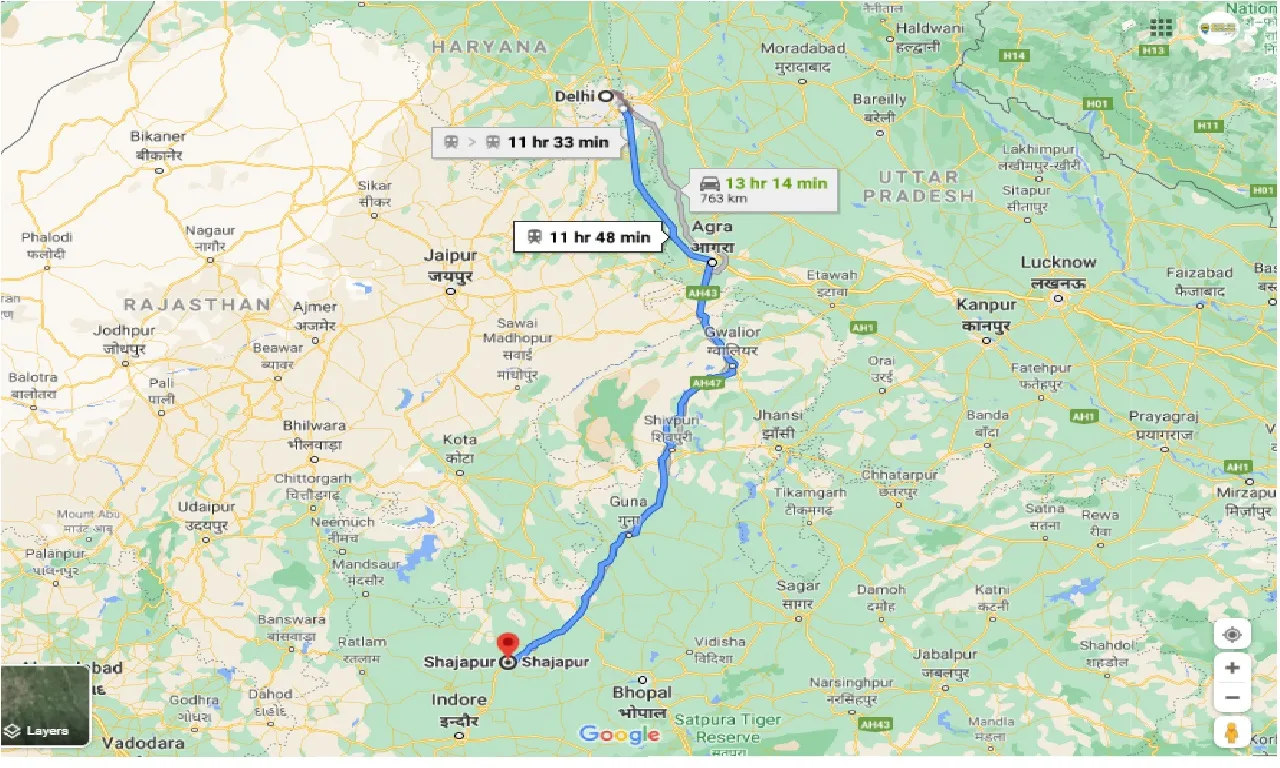 delhi-to-shajapur-round-trip