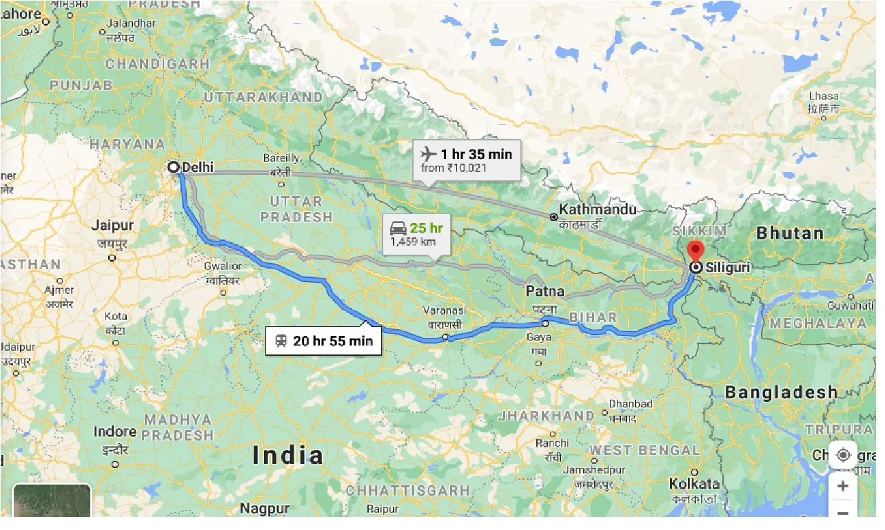 delhi-to-siliguri-one-way