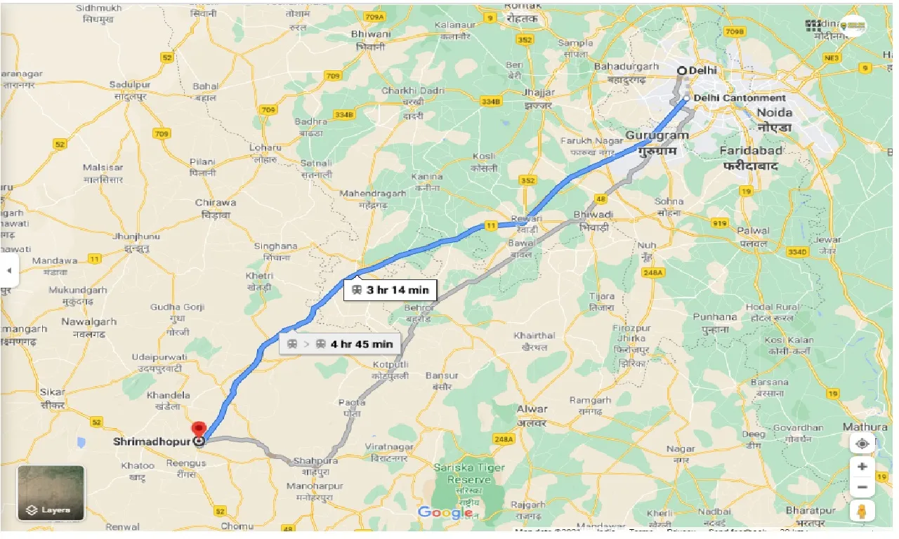 delhi-to-sri-madhopur-oe-way