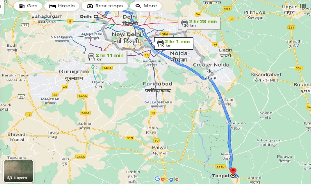 delhi-to-tappal-one-way