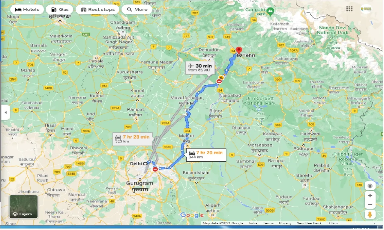 delhi-to-tehri-garhwal-round-trip