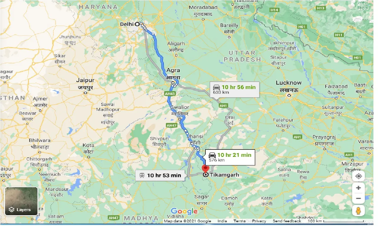 delhi-to-tikamgarh-one-way