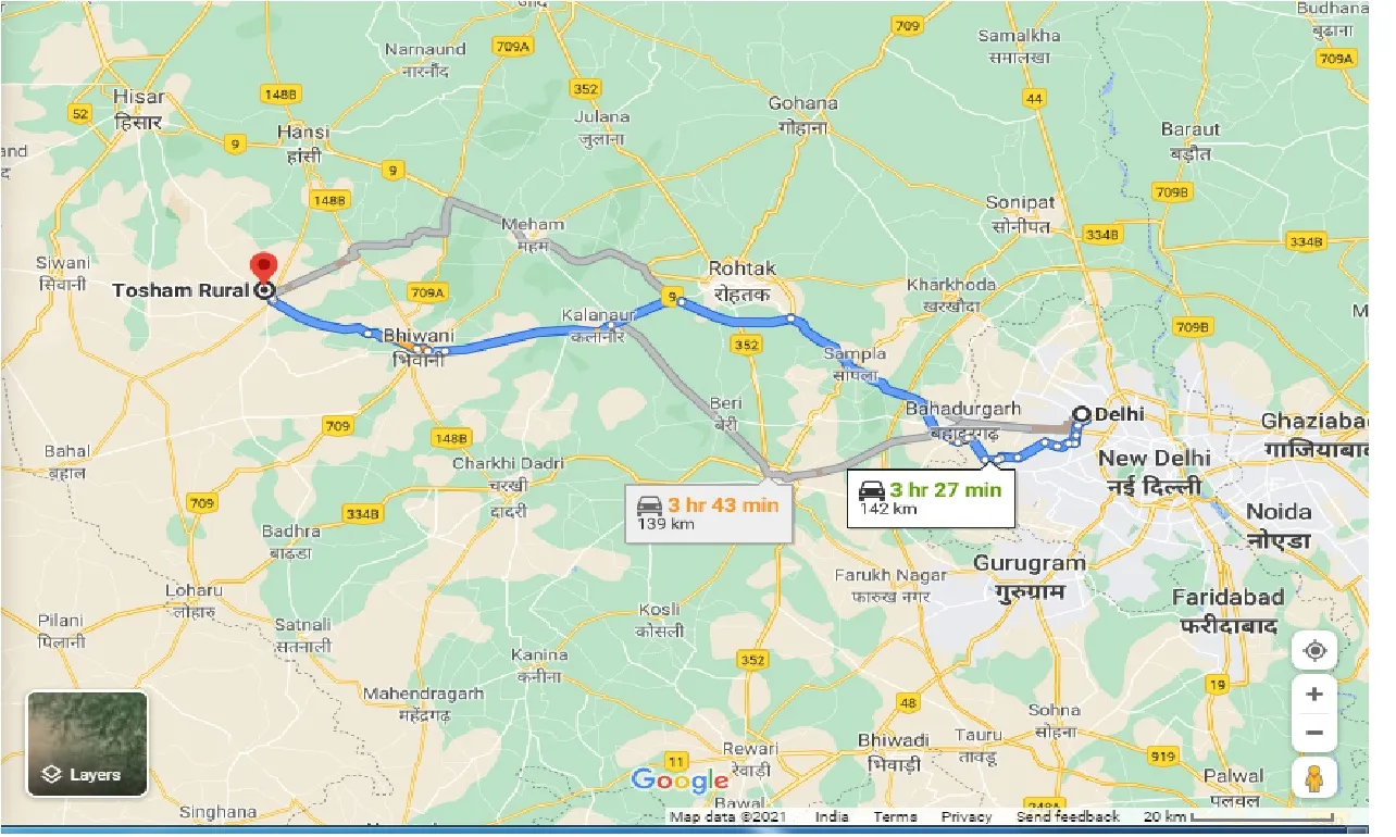 delhi-to-tosham-rural-taxi