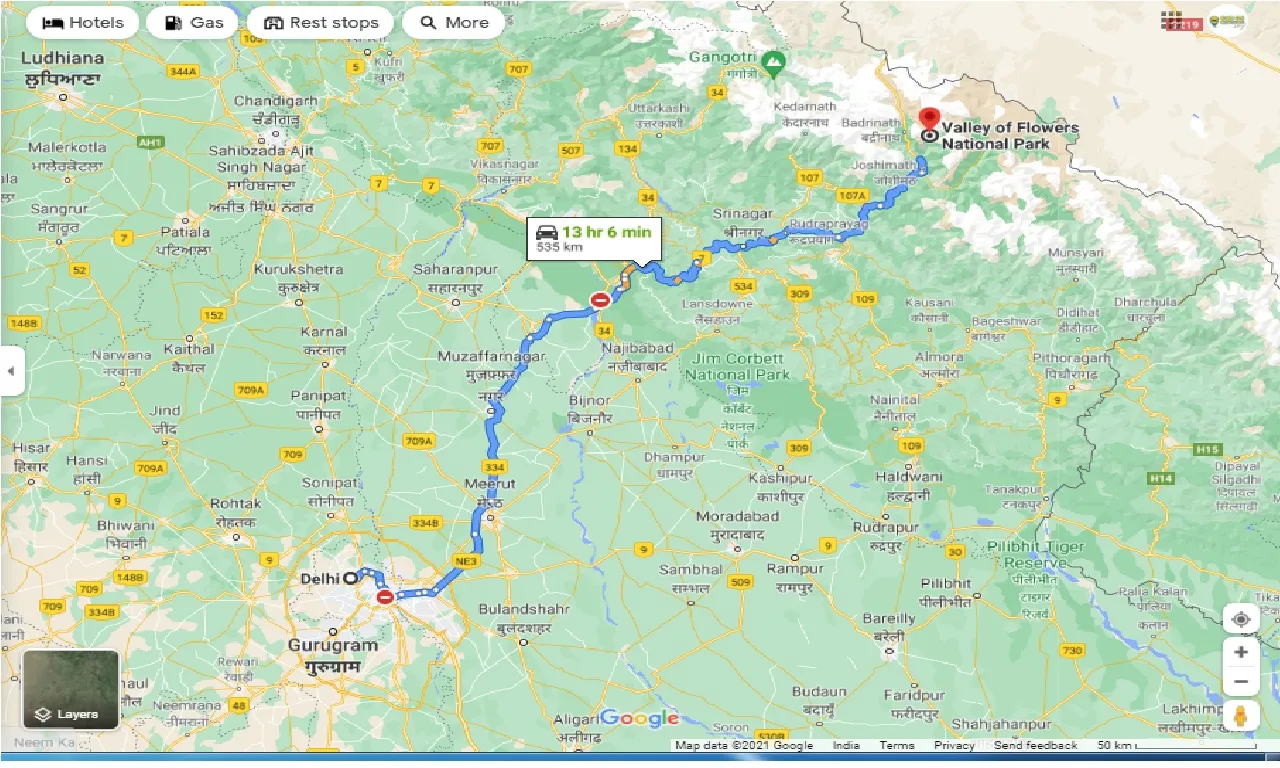 delhi-to-valley-of-flowers-one-way