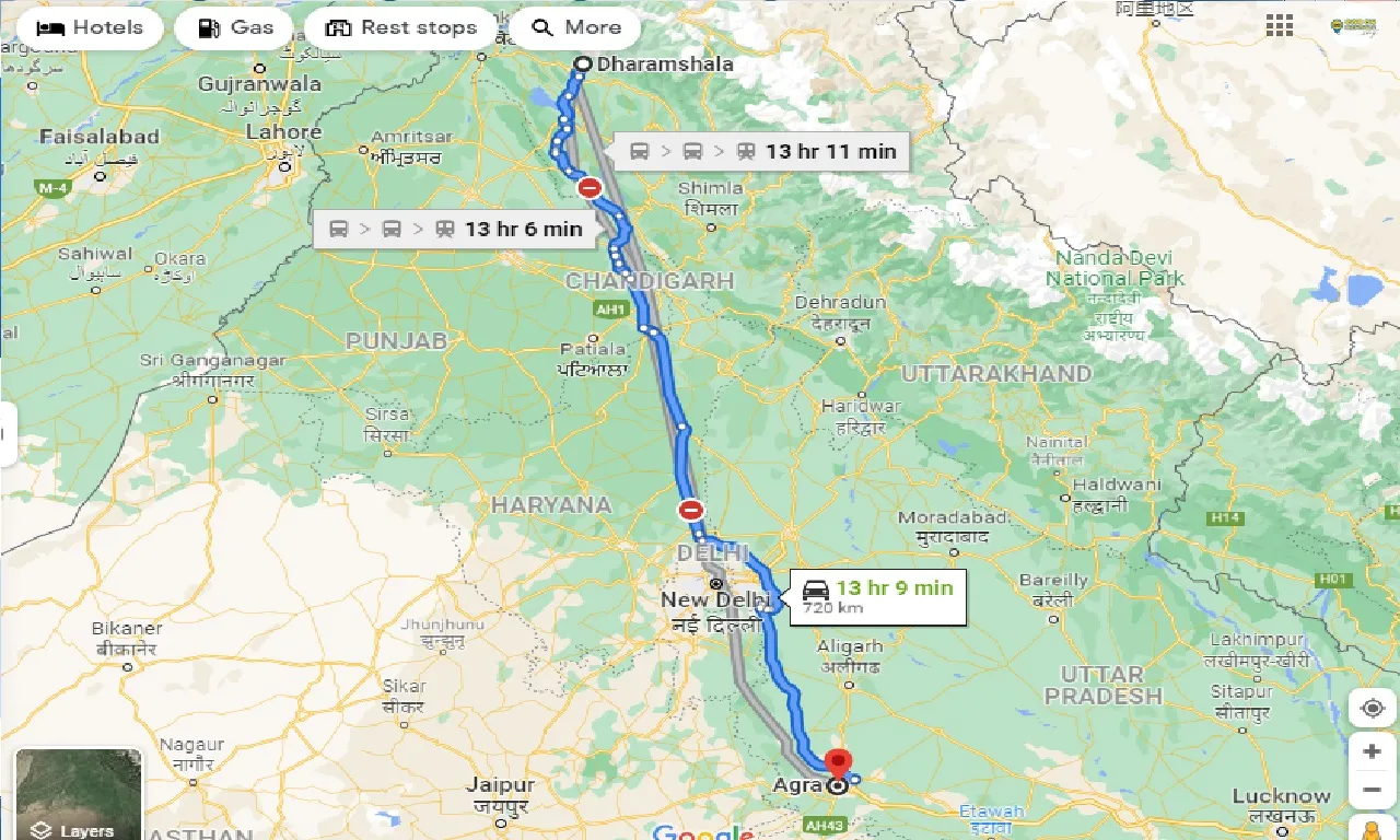 dharamshala-to-agra-taxi