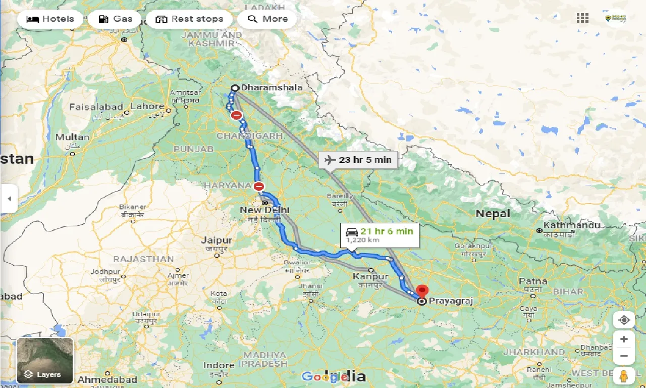 dharamshala-to-allahabad-taxi