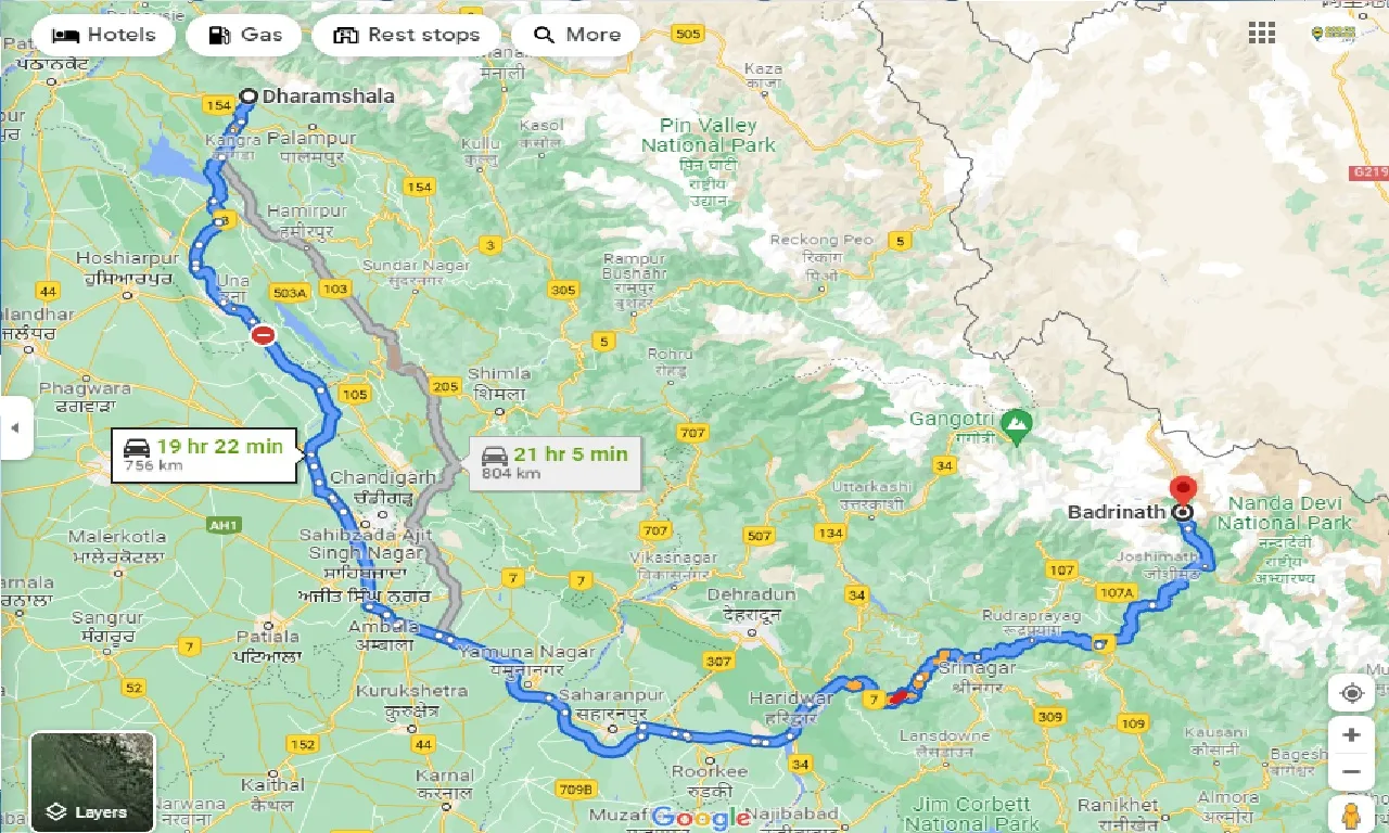 dharamshala-to-badrinath-one-way