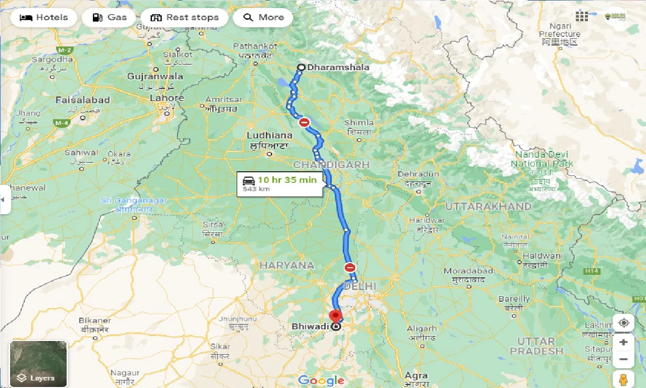 dharamshala-to-bhiwadi-one-way