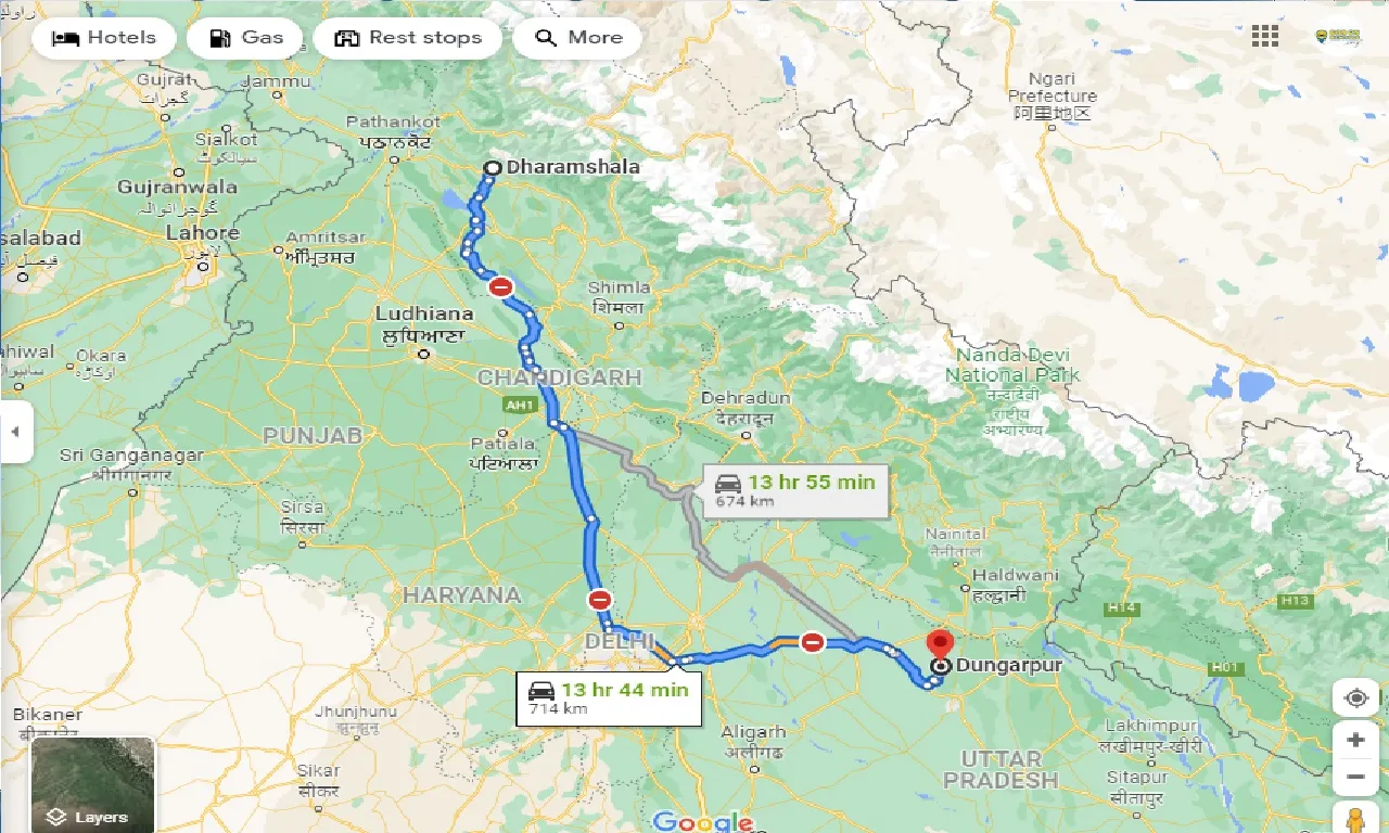 dharamshala-to-dungarpur-one-way