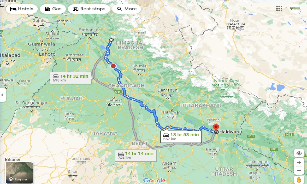 dharamshala-to-haldwani-one-way