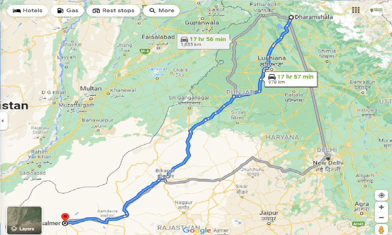 dharamshala-to-jaisalmer-one-way