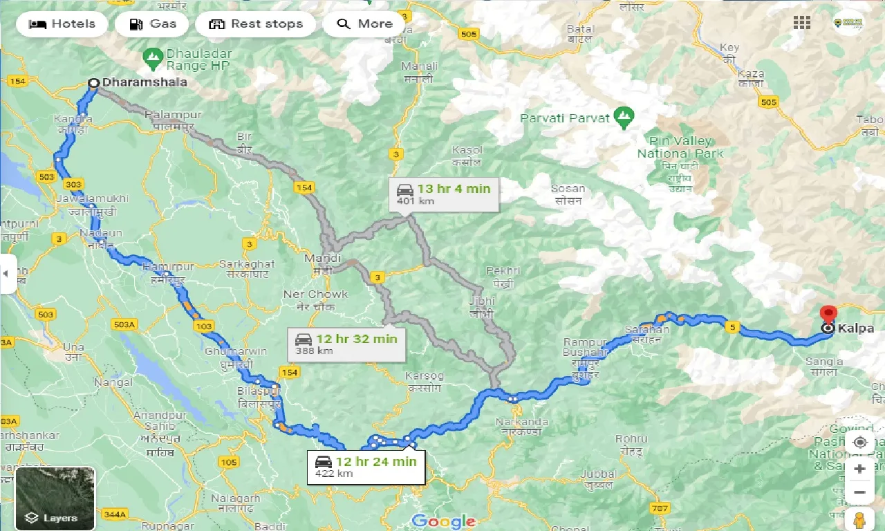 dharamshala-to-kalpa-taxi