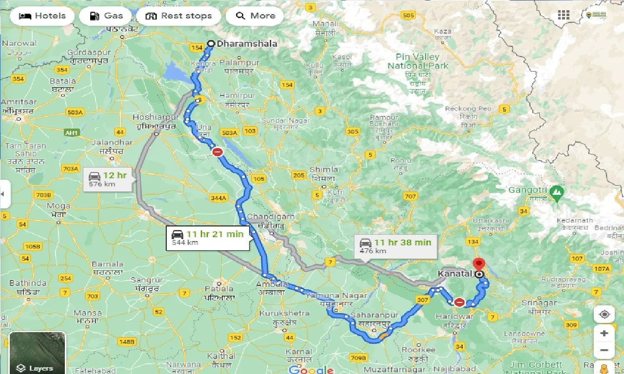 dharamshala-to-kanatal-taxi
