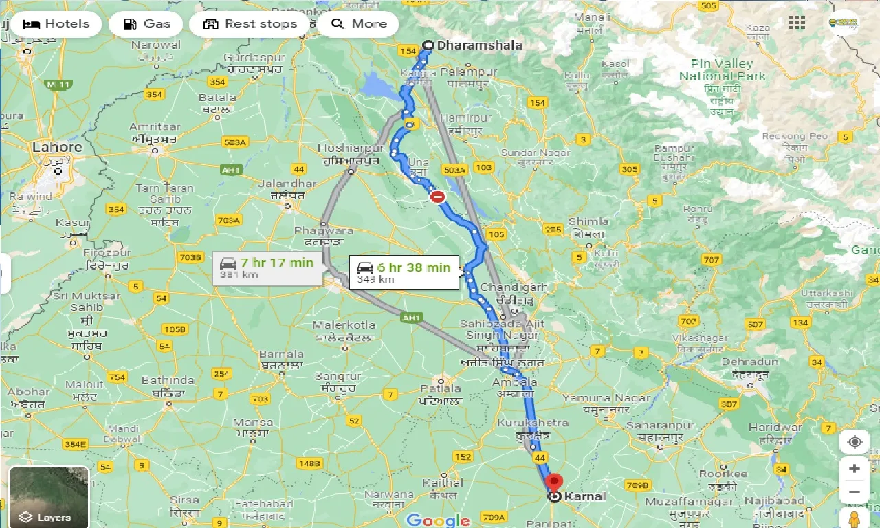 dharamshala-to-karnal-taxi