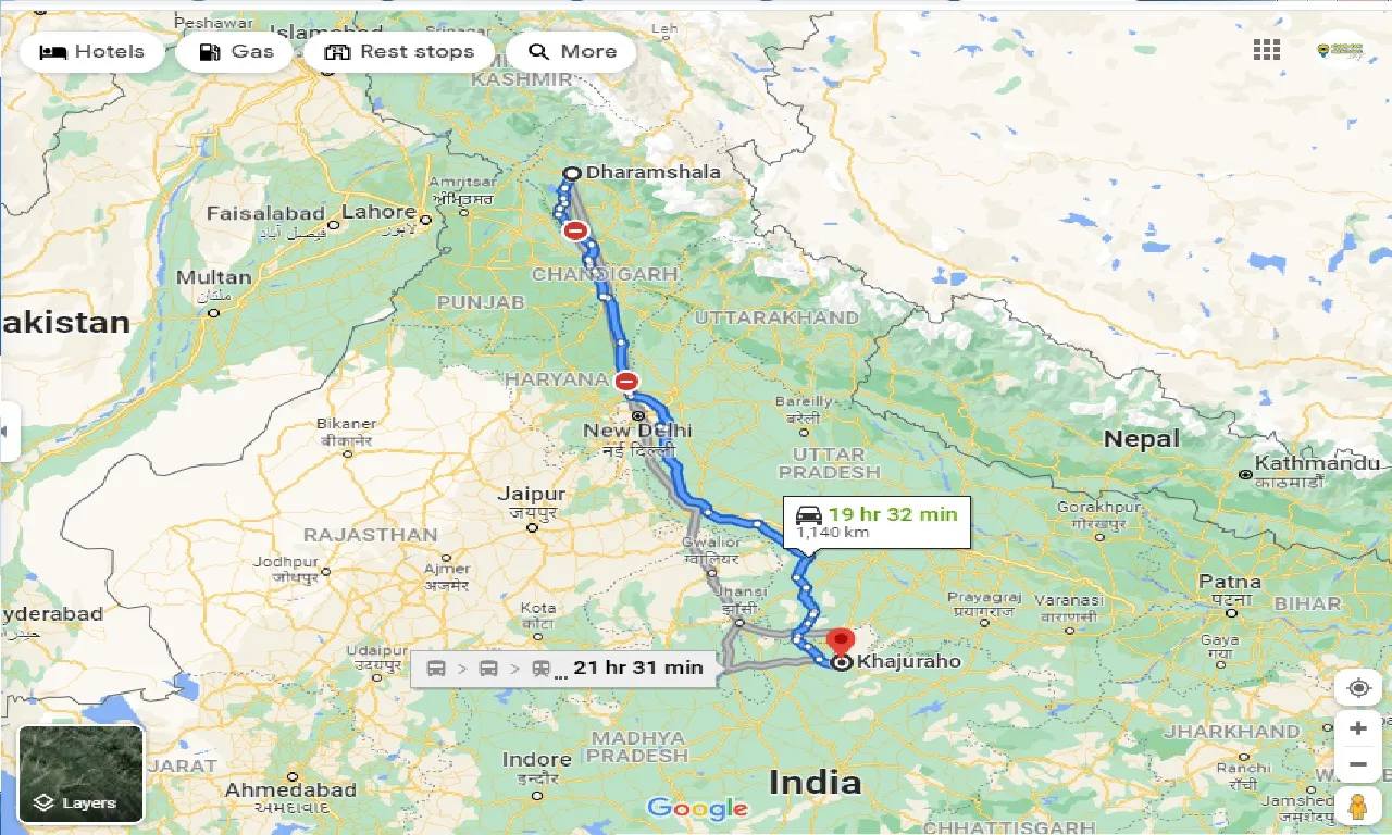 dharamshala-to-khajuraho-one-way