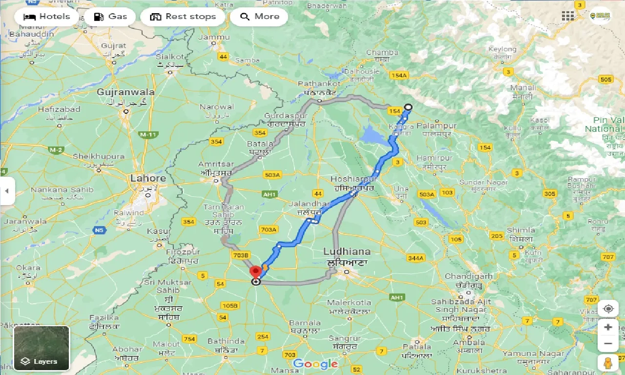 dharamshala-to-moga-one-way