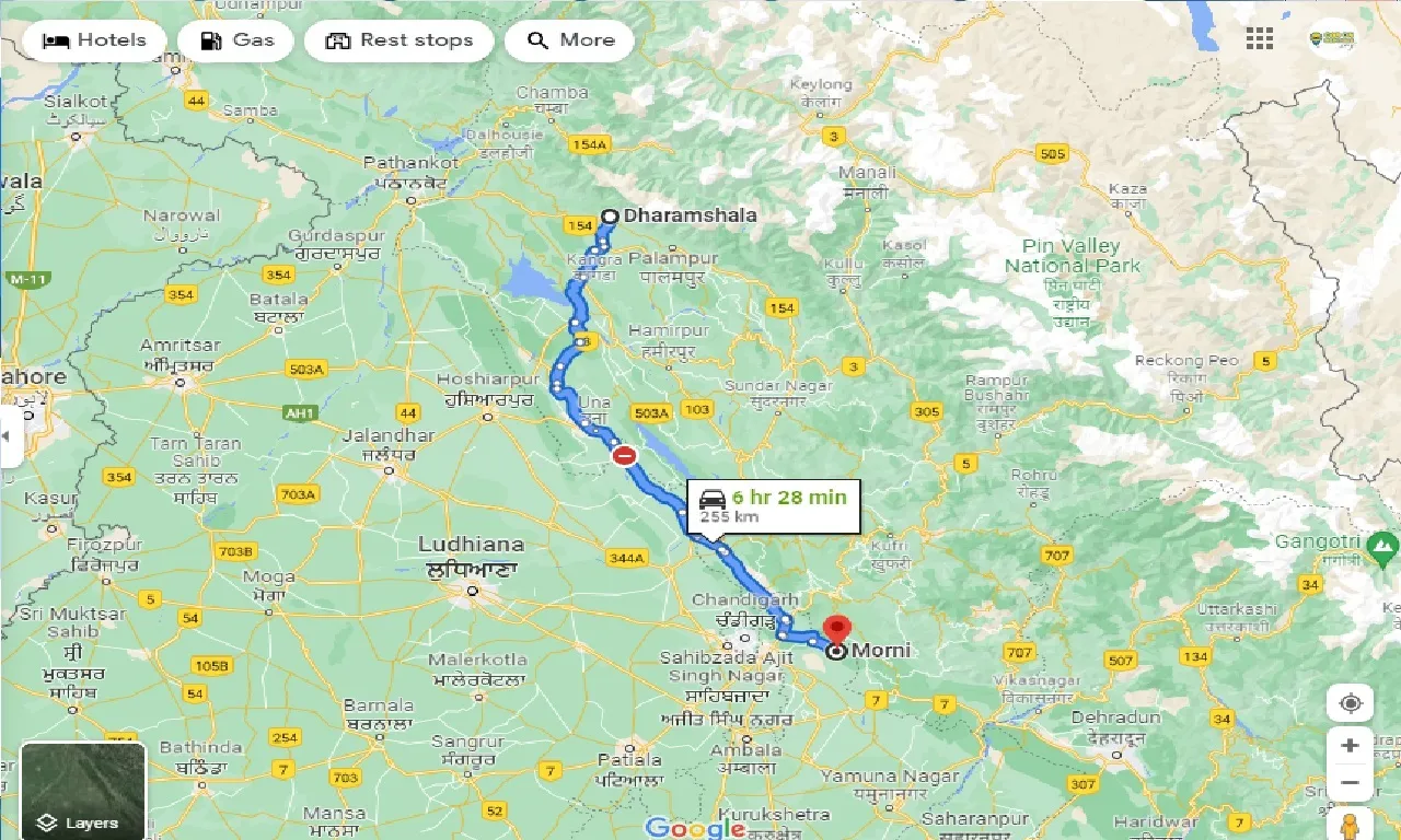 dharamshala-to-morni-hills-one-way