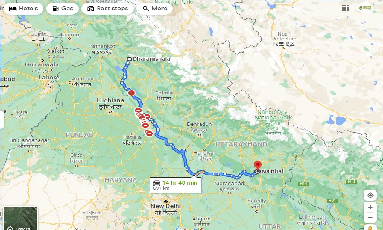 dharamshala-to-nainital-one-way