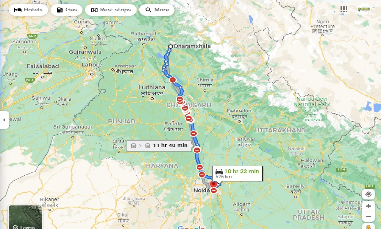 dharamshala-to-noida-one-way