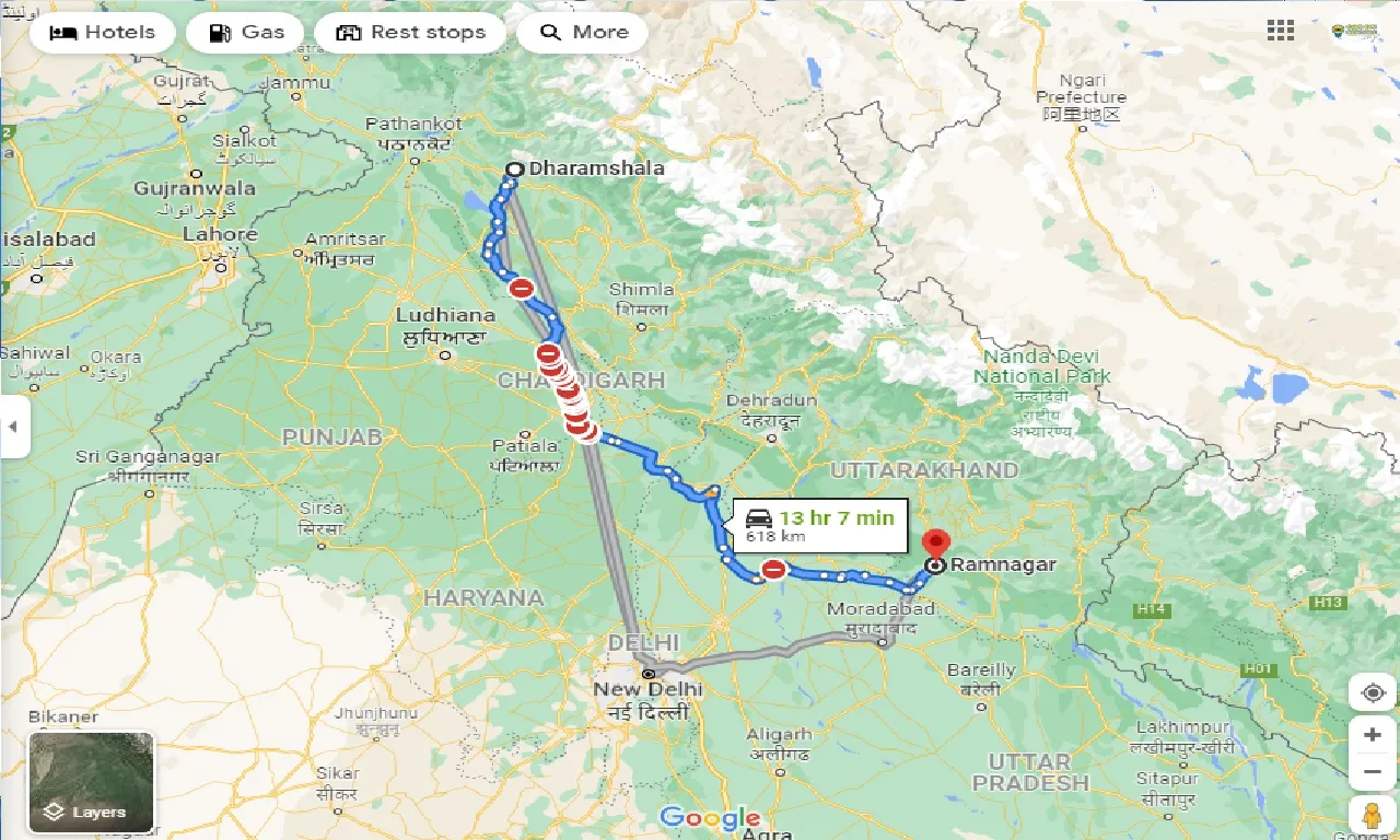 dharamshala-to-ramnagar-taxi