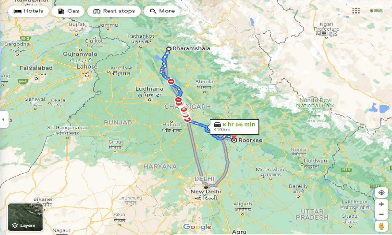 dharamshala-to-roorkee-one-way