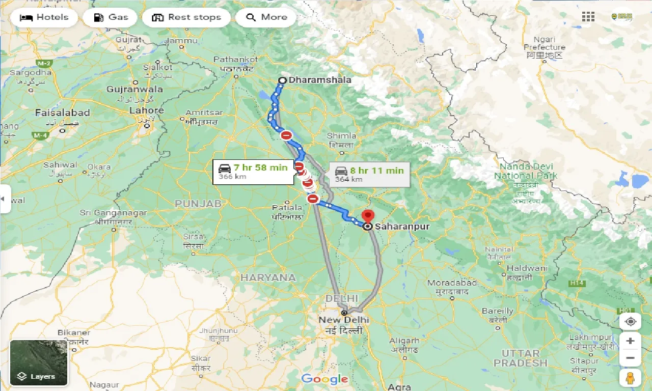 dharamshala-to-saharanpur-one-way