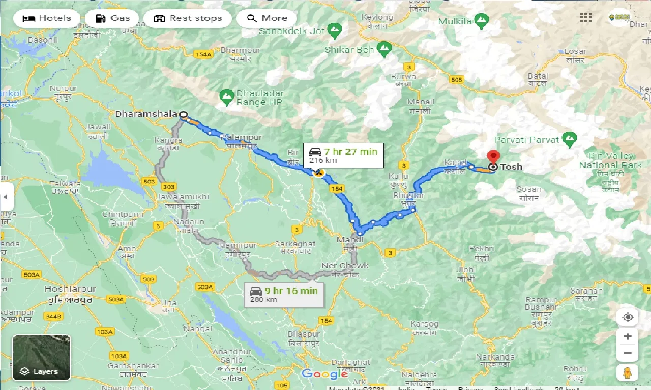 dharamshala-to-tosh-one-way