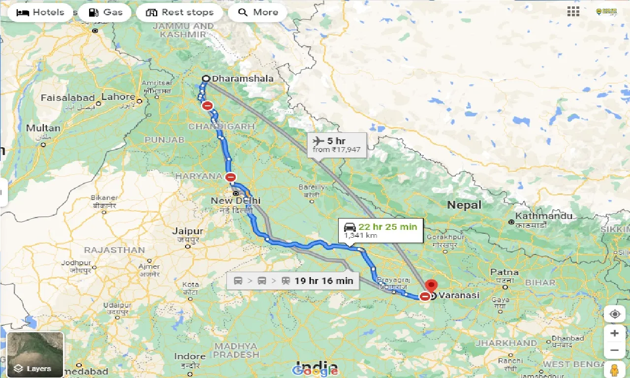 dharamshala-to-varanasi-one-way