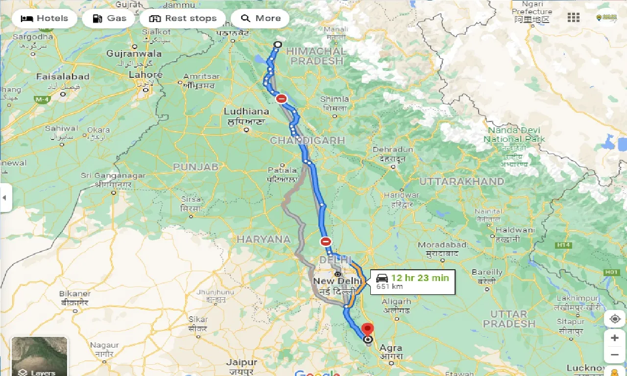 dharamshala-to-vrindavan-one-way