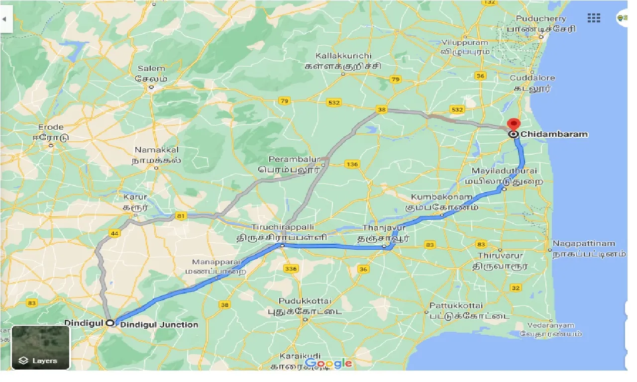 dindigul-to-chidambaram-taxi