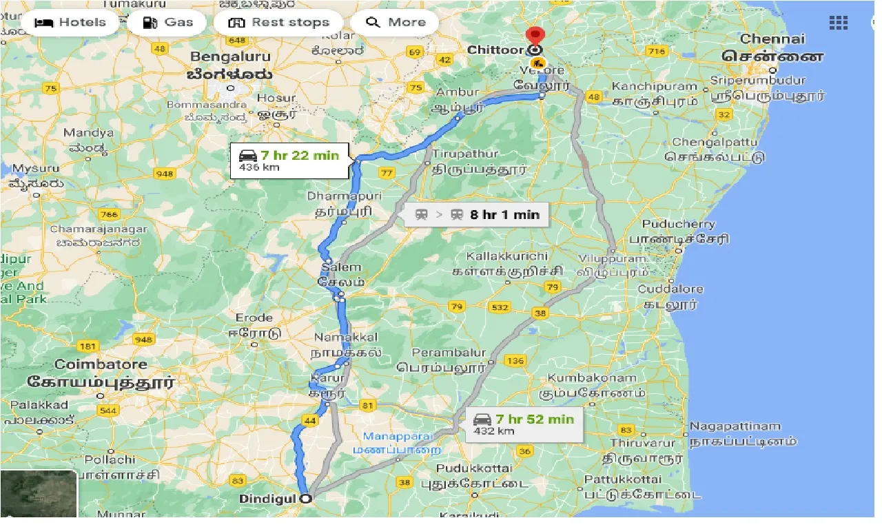 dindigul-to-chittoor-taxi