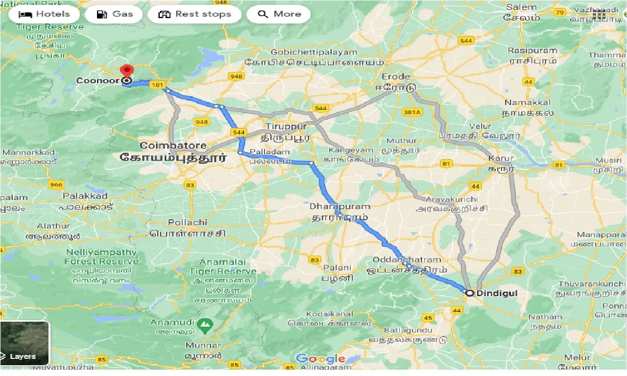 dindigul-to-coonoor-taxi