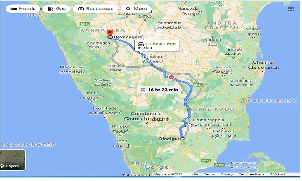 dindigul-to-davanagere-taxi