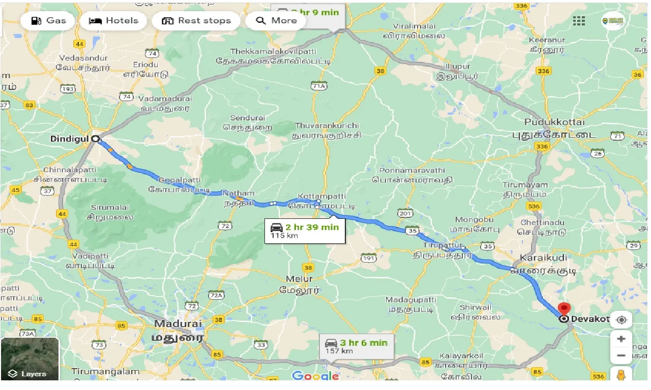 dindigul-to-devakottai-taxi