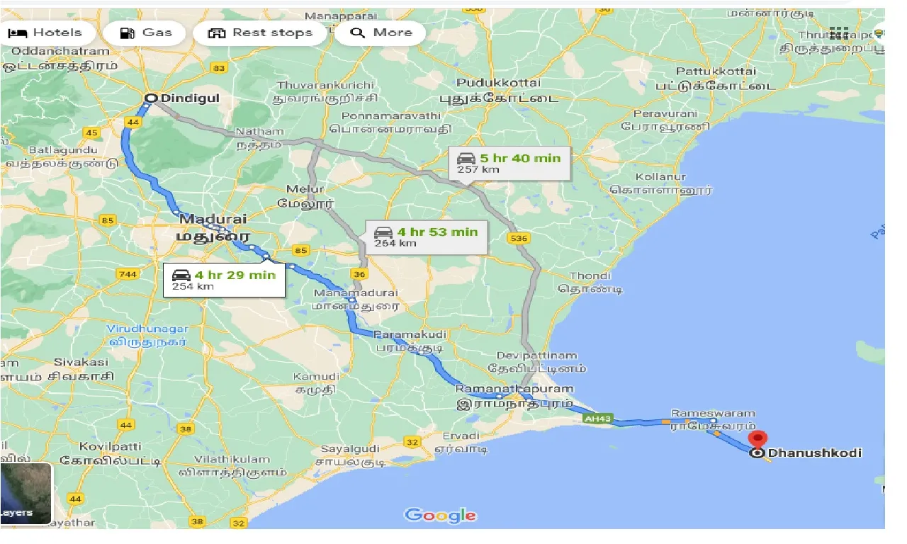 dindigul-to-dhanushkodi-one-way