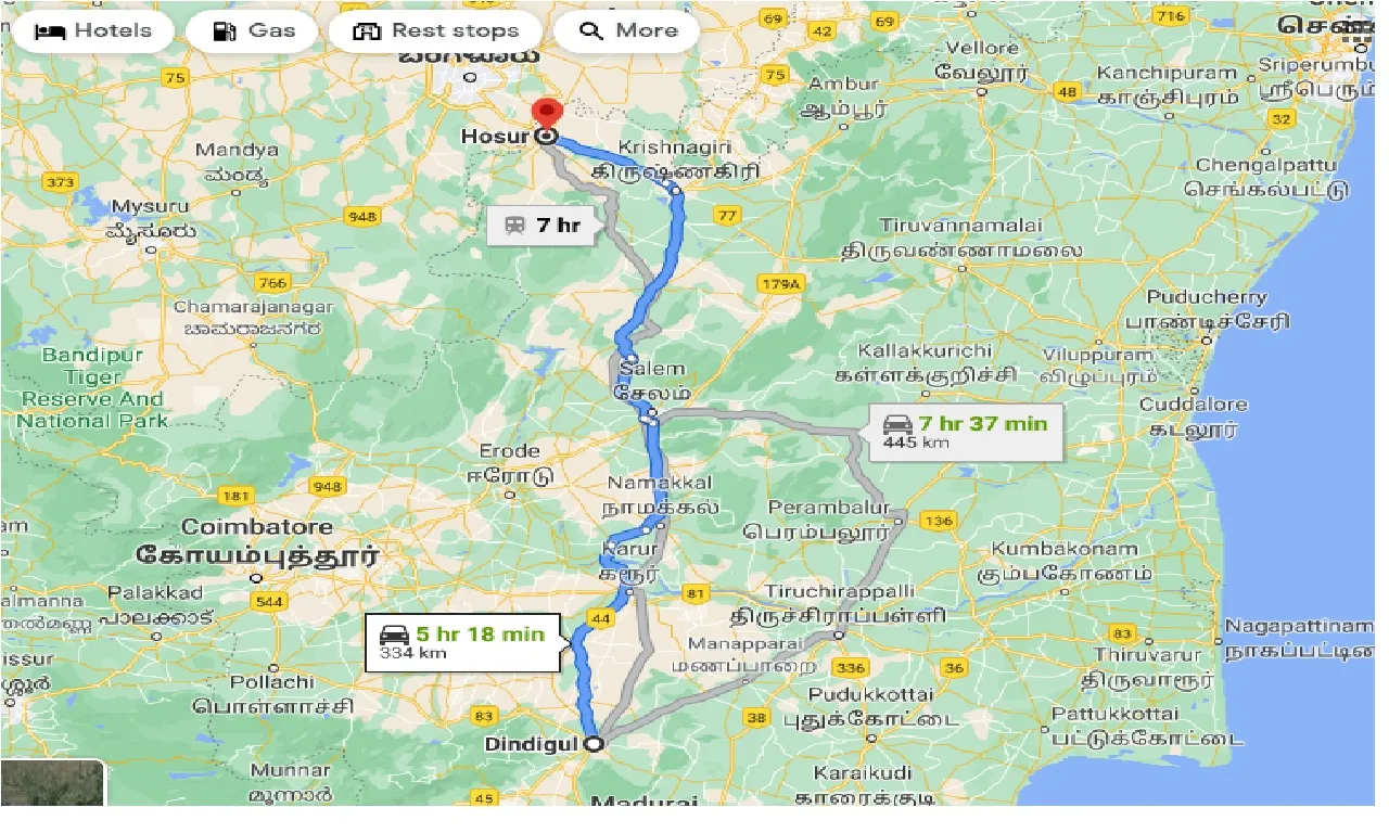 dindigul-to-hosur-one-way