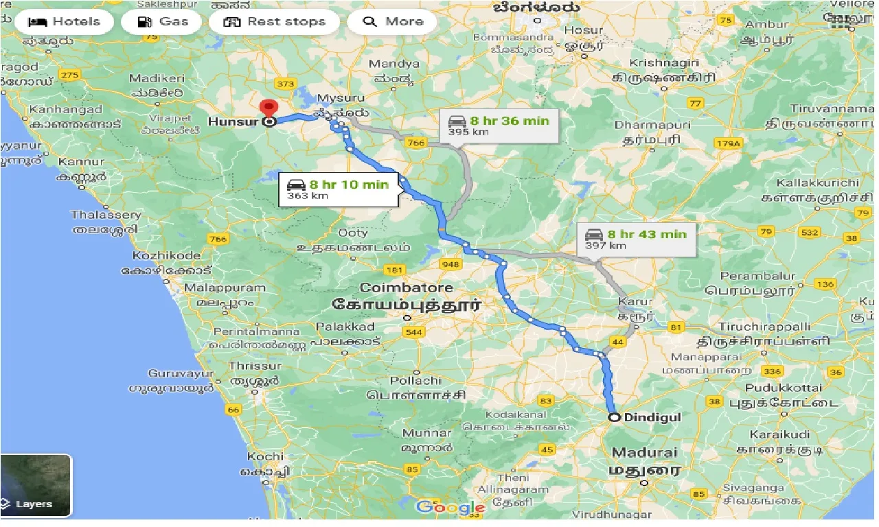 dindigul-to-hunsur-one-way