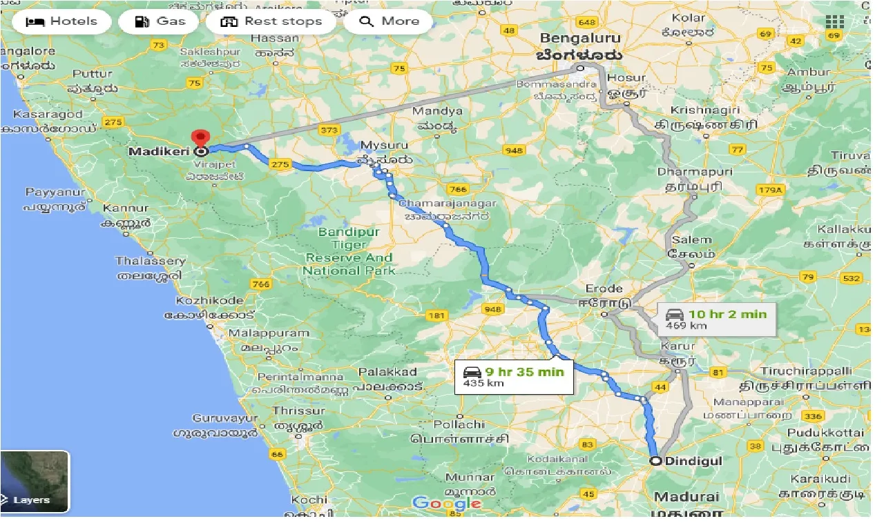 dindigul-to-madikeri-one-way